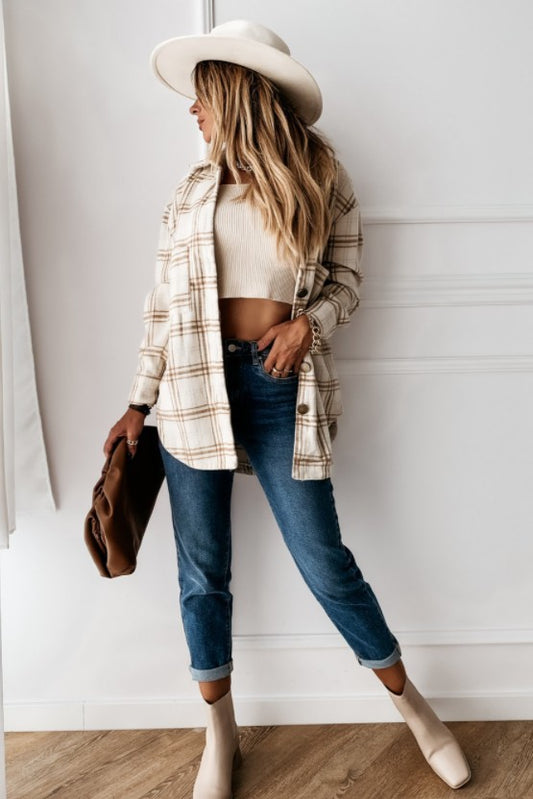 Oversized Flannel Plaid Shirt