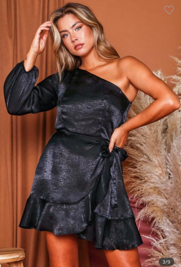 Satin Off Shoulder Dress