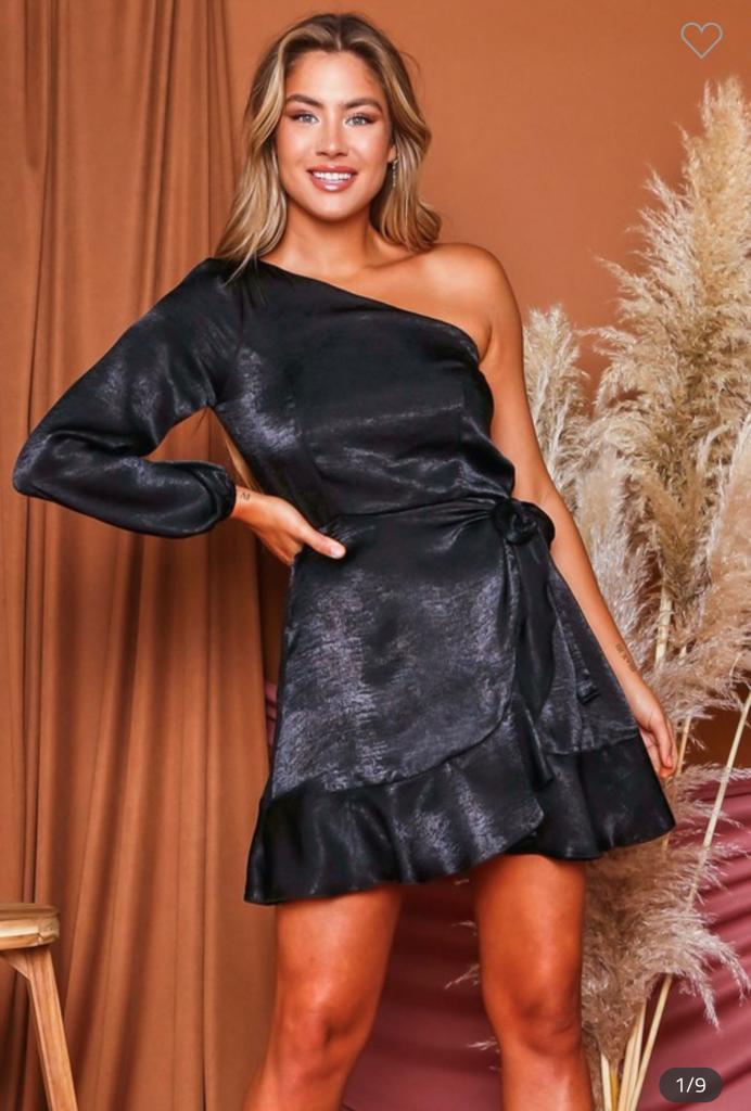 Satin Off Shoulder Dress